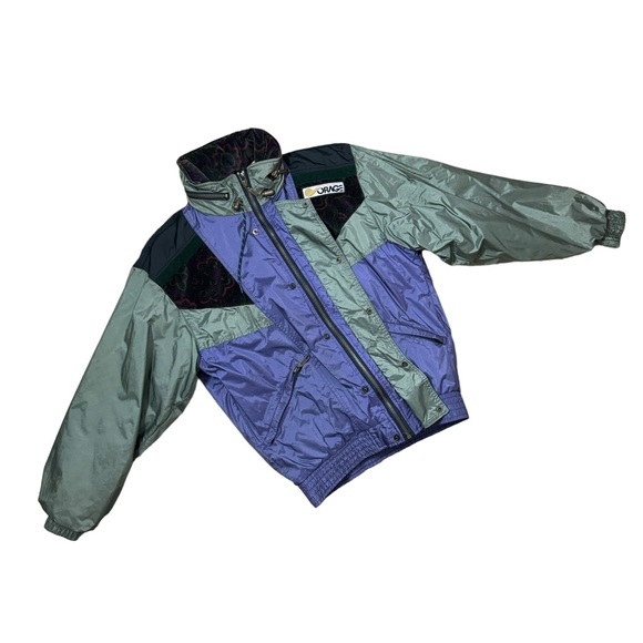 Vintage 80s 90s Orage Patchwork Multi Textured Full Zip Ski Jacket Small - Picture 14 of 15